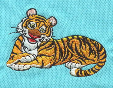 embroidery digitizing tiger